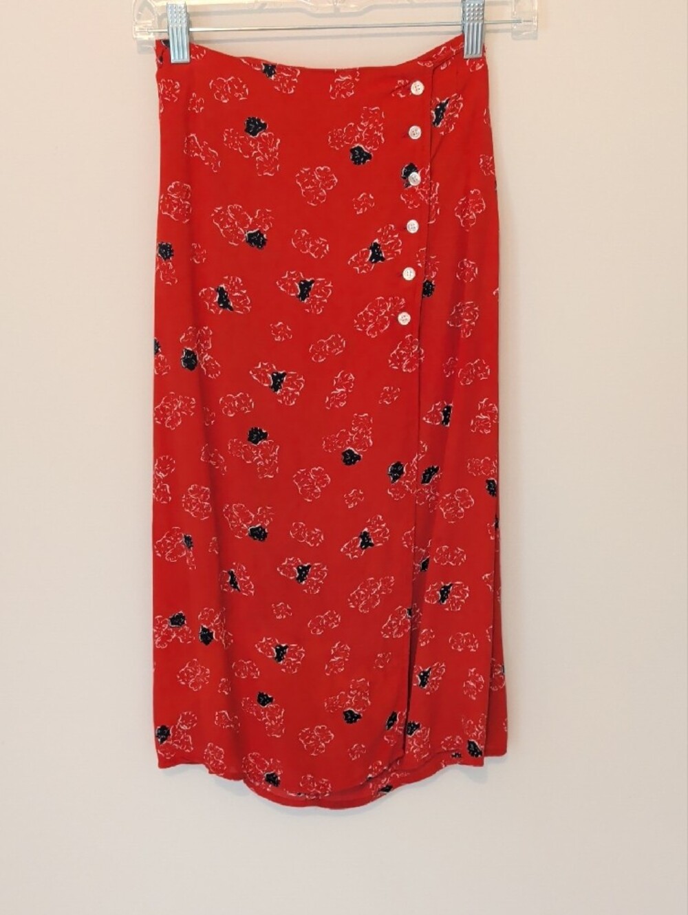 Rouje Paris Red  Floral Button-Front size 36